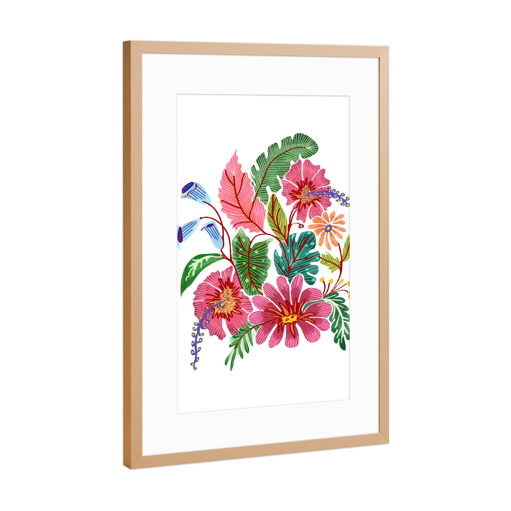 Poster mit Rahmen Kupfer "Freshly Cut" artboxONE - Floral - Botanical