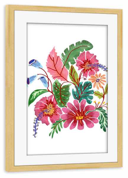 Poster mit Rahmen kiefer "Freshly Cut" artboxONE - Floral - Botanical
