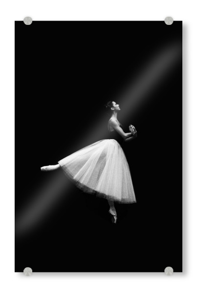 Acrylglasbild "The Grace" artboxONE - Menschen,Schwarzweiß - Ballerina,Ballett