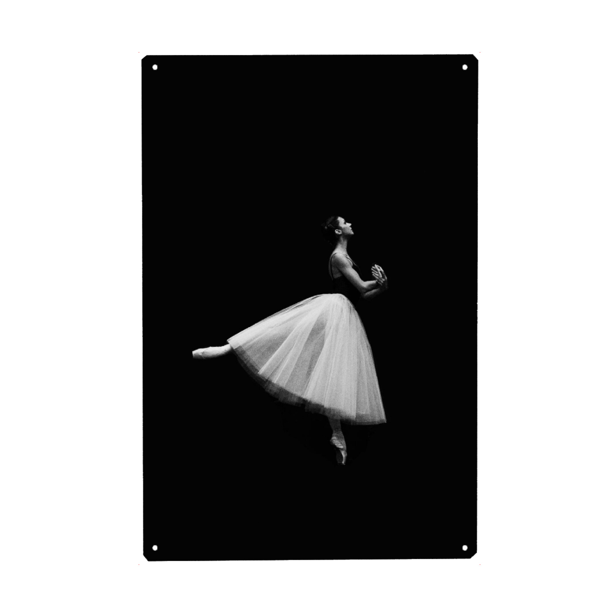 Metall Poster "The Grace" artboxONE - Menschen,Schwarzweiß - Ballerina,Ballett - Blechschild