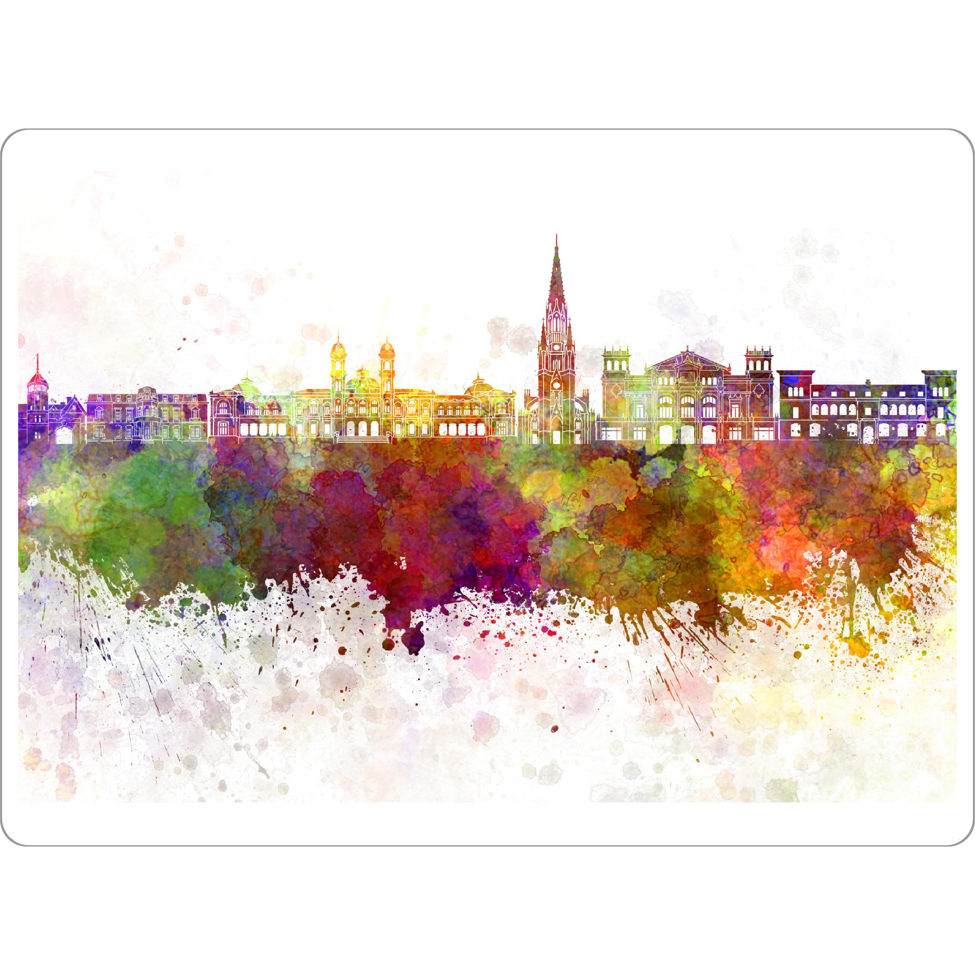 Tischset "San Sebastian skyline watercolor" artboxONE - Städte - San sebastian - Bild san sebastian