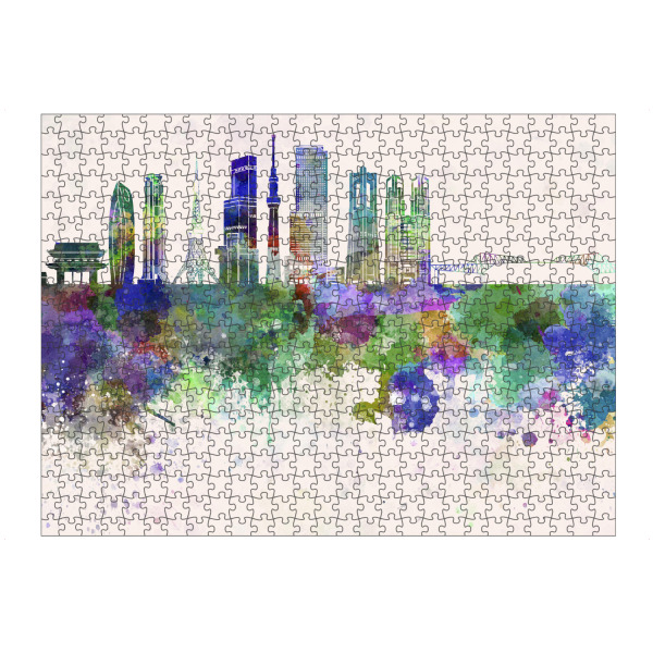 Puzzle Ravensburger "Tokyo V2 skyline in watercolor" artboxONE - Städte / Tokio - Tokio,Tokyo,Japan - Bild tokio