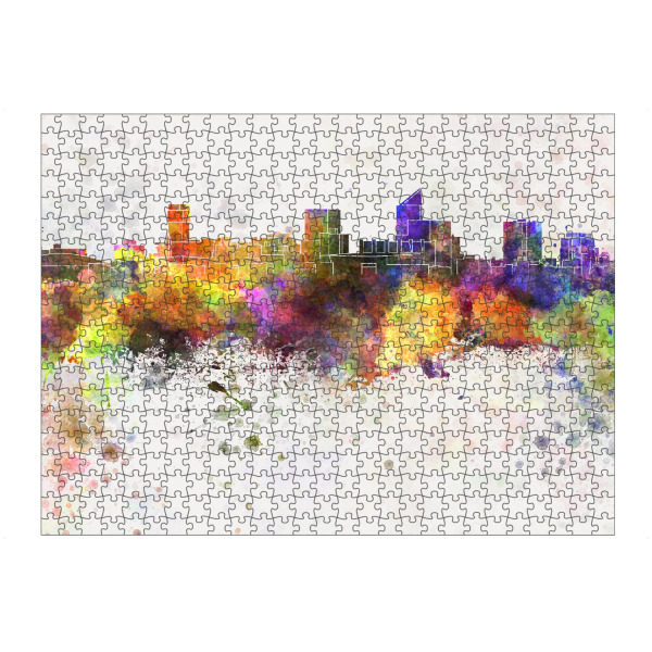 artboxONE Puzzle "Wichita skyline in watercolor" artboxONE - Städte - Wichita,Kansas - Bild wichita
