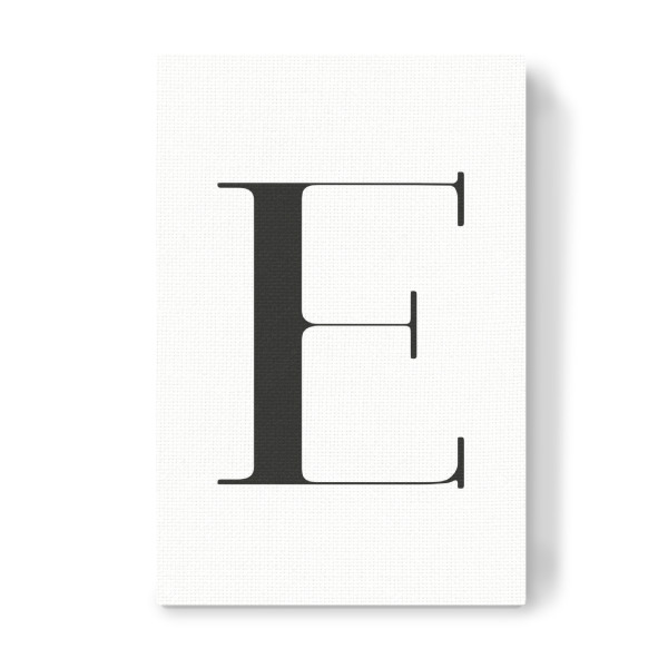 Leinwandbild "Buchstabe – E" artboxONE - Schwarzweiß,Buchstaben,Buchstaben / E - Buchstabe,E,Personalisierung
