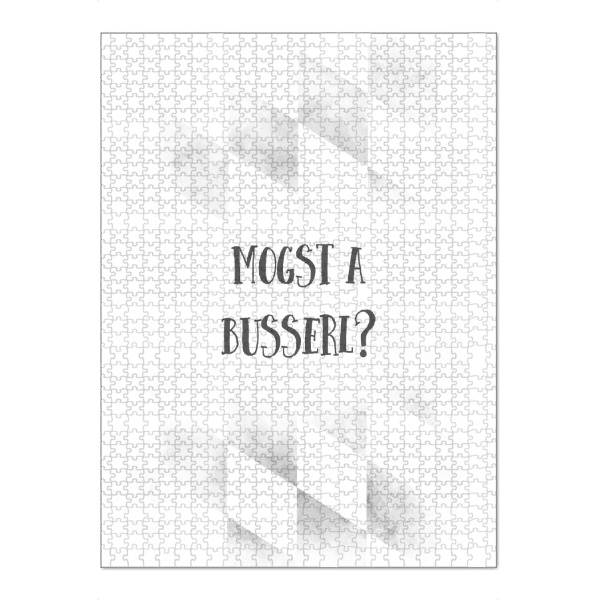 Puzzle Ravensburger "Bairisch MOGST A BUSSERL" artboxONE - Typografie - Bayrisch,Dialekt - Bild bayrisch