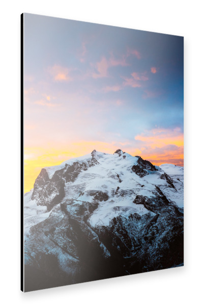 Alu-Dibond "Monte Rosa at sunrise" 30x20 cm artboxONE