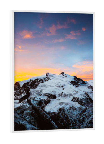 Poster mit weißem Rahmen "Monte Rosa at sunrise" artboxONE - Natur - Monte rosa,Zermatt,Sonnenaufgang