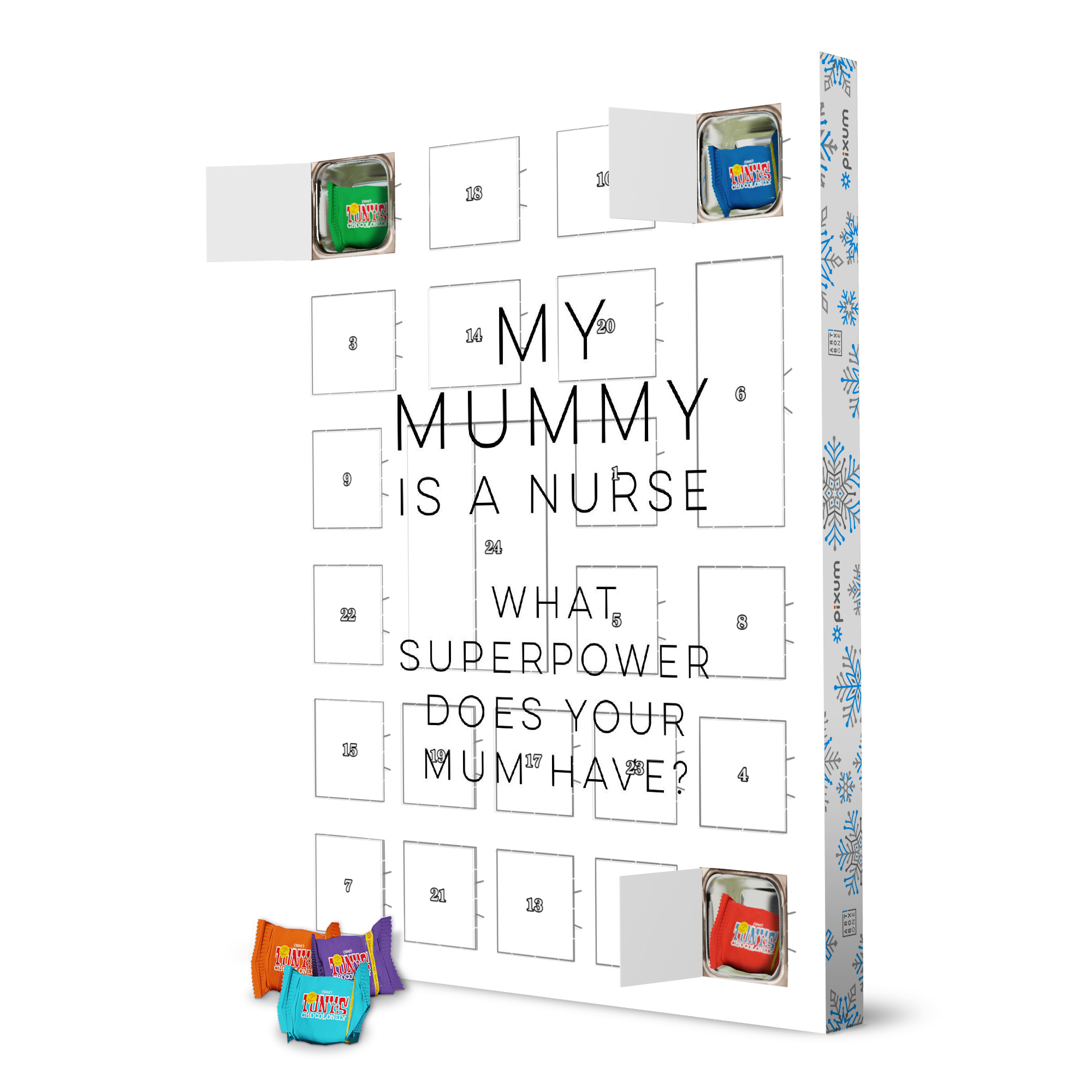 Adventskalender mit Tony's Chocolonely Nurse Mummy artboxONE Adventskalender Typografie