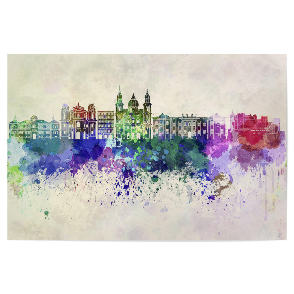 Poster "Salzburg skyline in watercolor" artboxONE - Städte - Salzburg,Austria