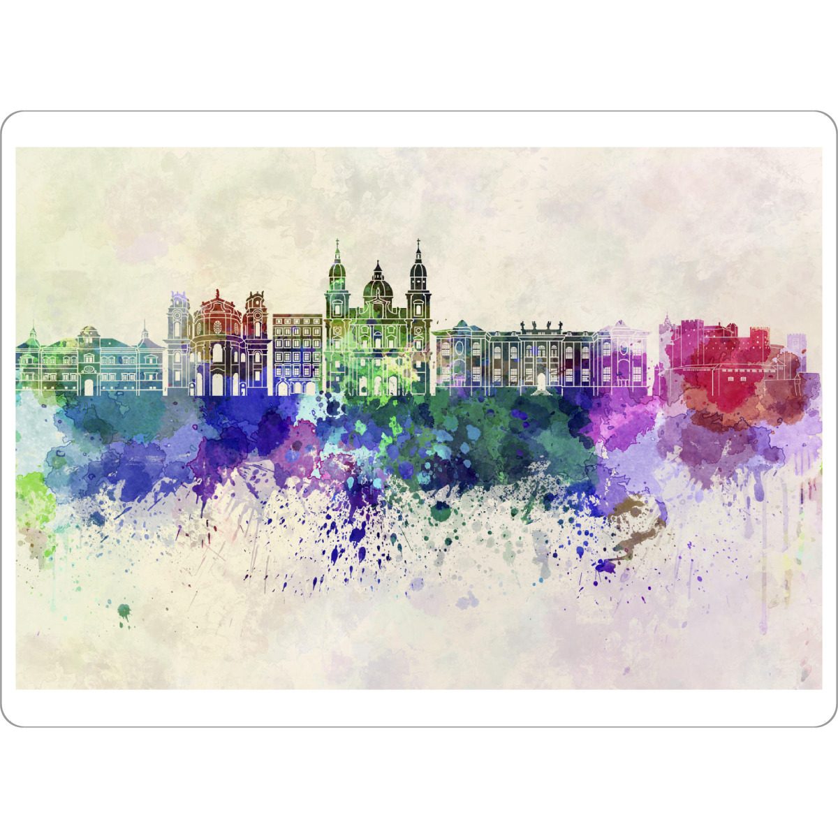 Tischset "Salzburg skyline in watercolor" artboxONE - Städte - Salzburg,Austria - Bild salzburg