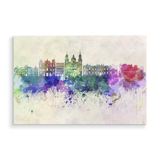 Salzburg skyline in watercolor Salzburg skyline in watercolor