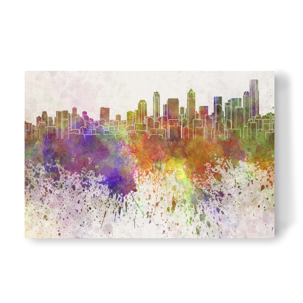 Leinwandbild "Seattle skyline in watercolor" artboxONE - Städte - Seattle,Washington