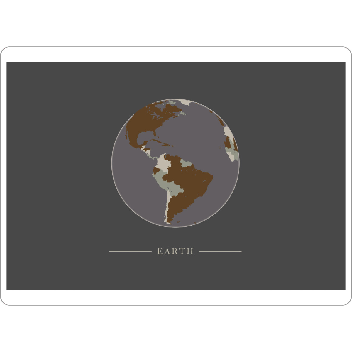 Tischset "Earth globe on dark background" artboxONE - Kartografie - Earth - Bild earth