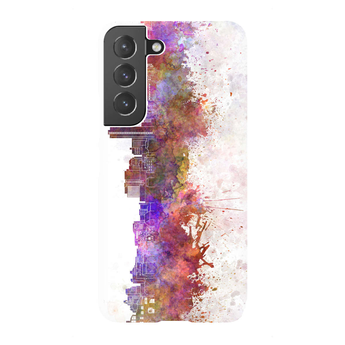 Samsung Galaxy "Willmington skyline in watercolor" Premium-Case Handyhülle artboxONE