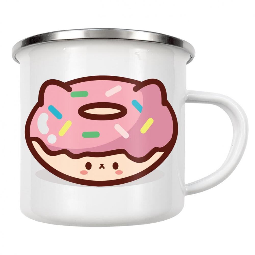 Emaille Tasse "Niedlicher Katzendonut Kawaii" artboxONE - Für Kinder,Tiere