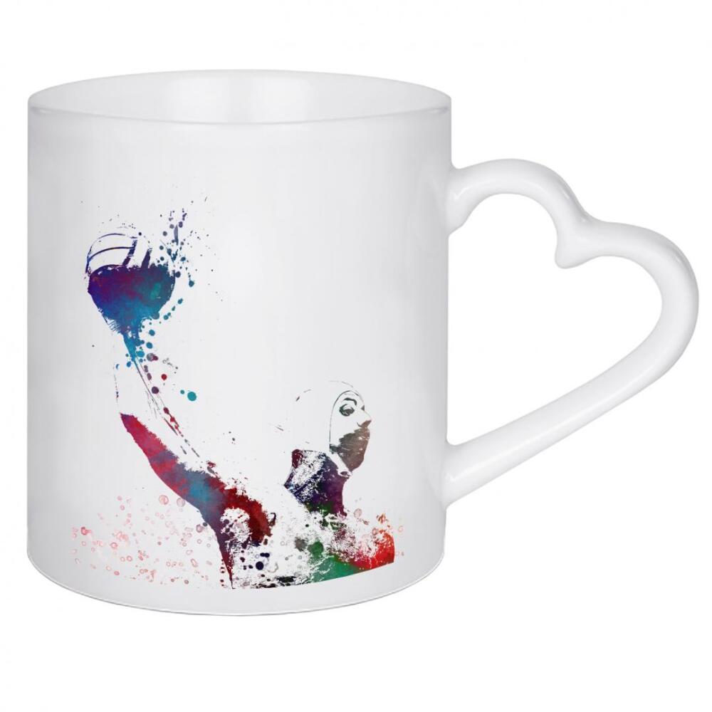 Herztasse "Wasserball-Sportkunst A" artboxONE - Sport,Sport / Sommerspiele - Sport,Sport,Wasser,Polo,Wasserball,Schwimmen,Illustration