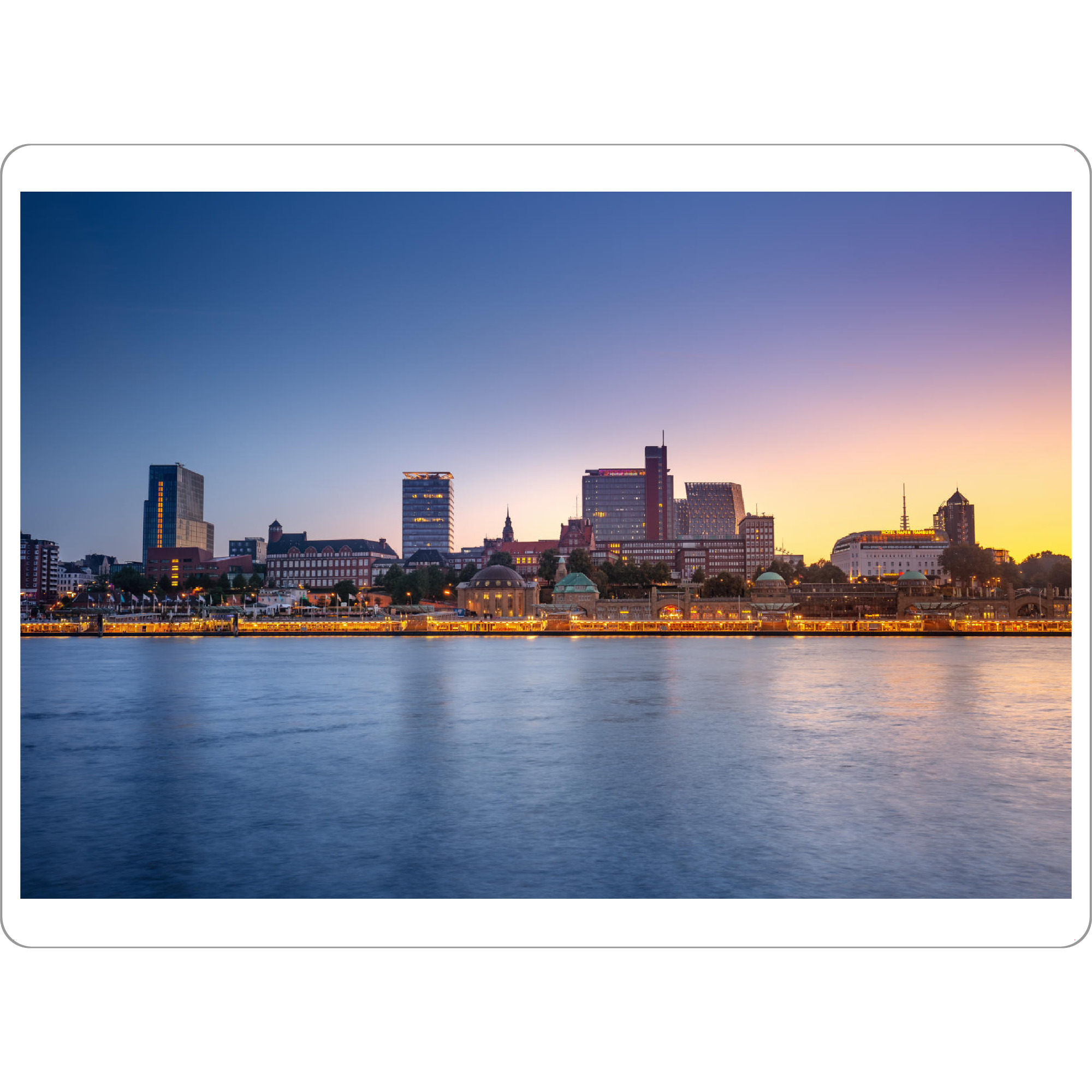 Tischset "Skyline Hamburg zwei" artboxONE - Städte / Hamburg - Hamburg,Hafen,Landungsbrücken,Elbe - Bild hamburg