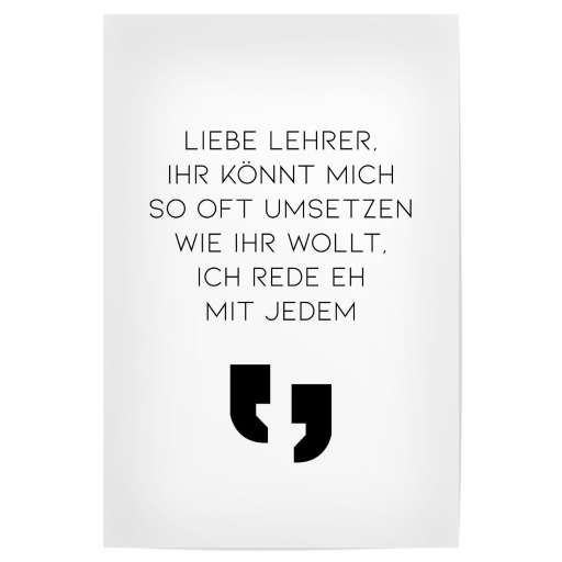 Liebe Lehrer