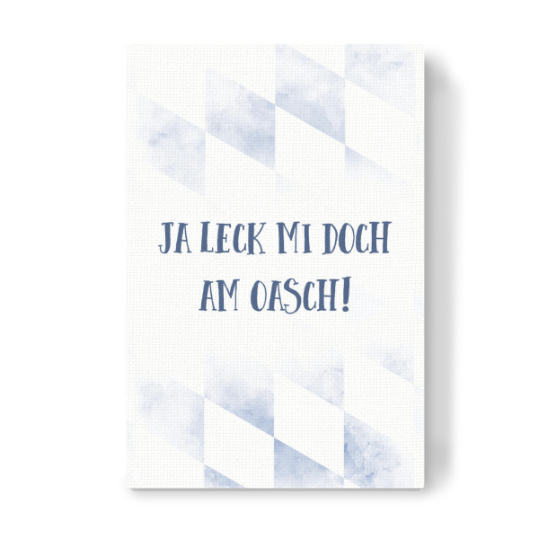 Leinwandbild "Typisch Bayern JA LECK MI DOCH" artboxONE - Typografie - Dialekt,Bayrisch