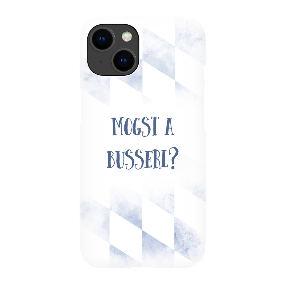 iPhone "Typisch Bayern MOGST A BUSSERL" Premium-Case Handyhülle artboxONE