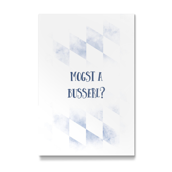 Galerie-Print "Typisch Bayern MOGST A BUSSERL" 30x20 cm artboxONE