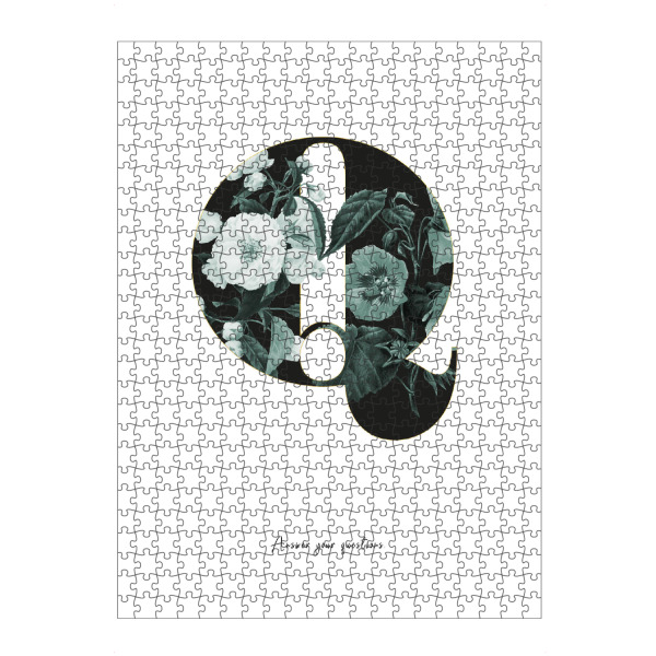 Puzzle Ravensburger "Floral Alphabet-Q" artboxONE - Buchstaben,Buchstaben / Q