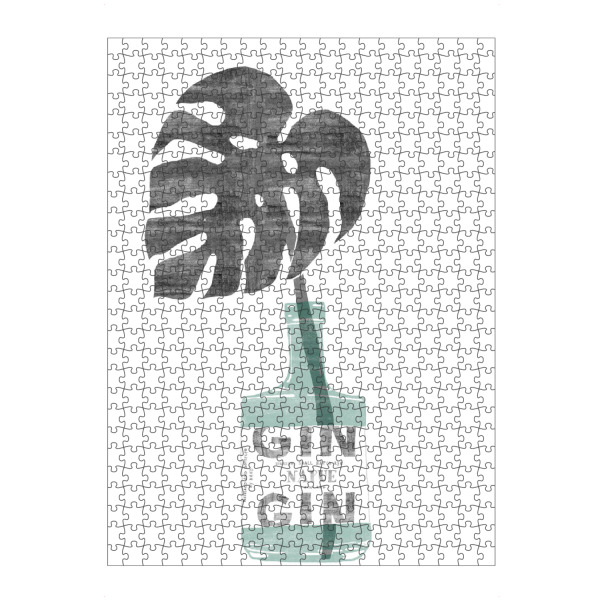 Puzzle Ravensburger "Urban Jungle Vier" artboxONE - Essen & Trinken / Alkohol - Gin,Monstera,Blatt - Bild gin