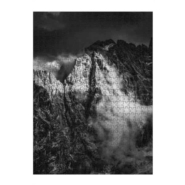 artboxONE Puzzle "Mountain Peak" artboxONE - Natur,Schwarzweiß - Mountain,Hill,Clouds - Bild mountain