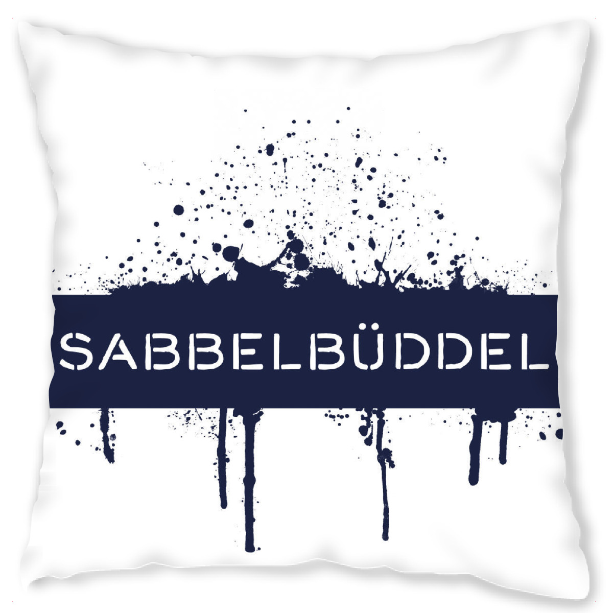 Design-Kissen "Plattdeutsch SABBELBßœDDEL" artboxONE - Typografie - Dialekt,Maritim,Spruch