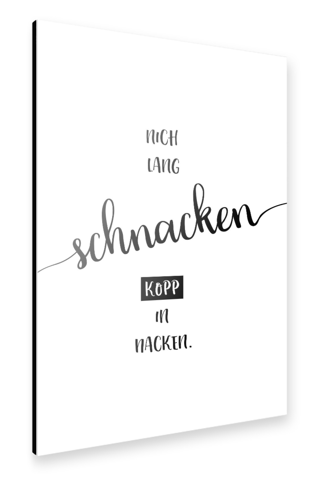 Alu-Dibond "Plattdeutscher Trinkspruch" 30x20 cm artboxONE