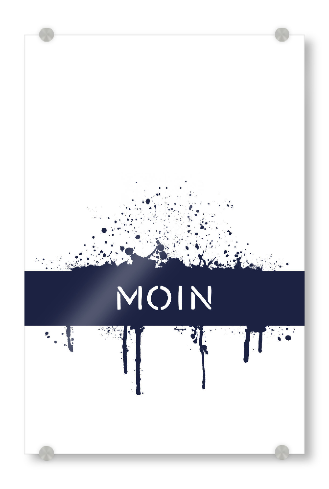 Acrylglasbild "Plattdeutsch MOIN" artboxONE - Typografie - Dialekt,Moin,Maritim