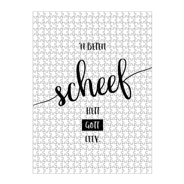 artboxONE Puzzle "Plattdeutsch `N BETEN SCHEEF" artboxONE - Typografie,Schwarzweiß - Dialekt,Niederdeutsch - Bild dialekt