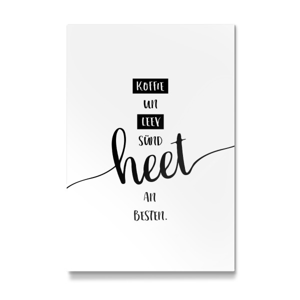 Galerie-Print "Plattdeutsch KOFFIE UN LEEV" 30x20 cm artboxONE