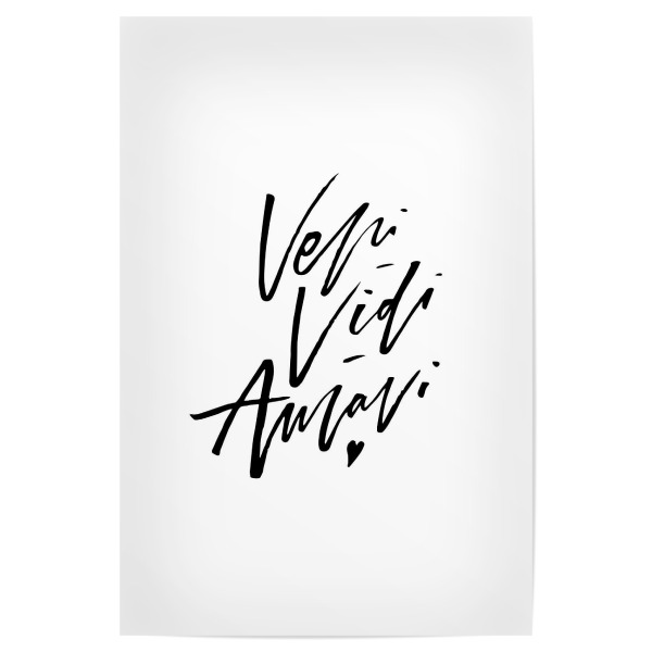 Poster "Veni Vidi Amavi Quote" artboxONE - Schwarzweiß,Liebe - Love,Travel,Inspiration