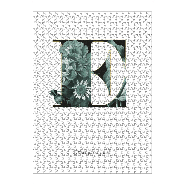 Puzzle Ravensburger "Floral Alphabet-E" artboxONE - Schwarzweiß,Buchstaben,Buchstaben / E