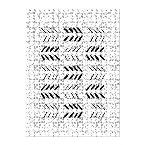 Puzzle Ravensburger "Ethno Arrow Lines" artboxONE - Abstrakt,Schwarzweiß - Ethnic,Minimal,Scandinavian - Bild ethnic