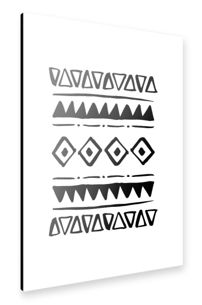 Alu-Dibond "Ethno Bold Triangles Pattern" 30x20 cm artboxONE