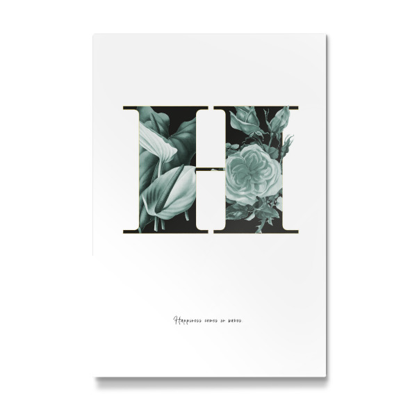 Galerie-Print "Floral Alphabet-H" 30x20 cm artboxONE