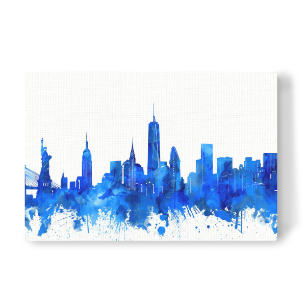 Leinwandbild "New york skyline watercolor blue" artboxONE - Städte - City,Newyork,Skyline