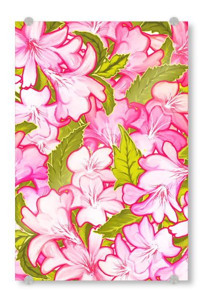 Acrylglasbild "Pink Wonder" artboxONE - Natur,Floral - Flower,Leaves,Flowers