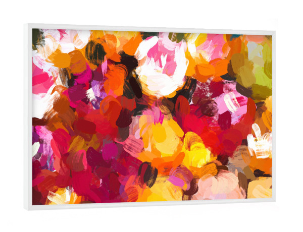 Poster mit weißem Rahmen "Delicious Floral" artboxONE - Abstrakt - Pattern,Colorful,Spring