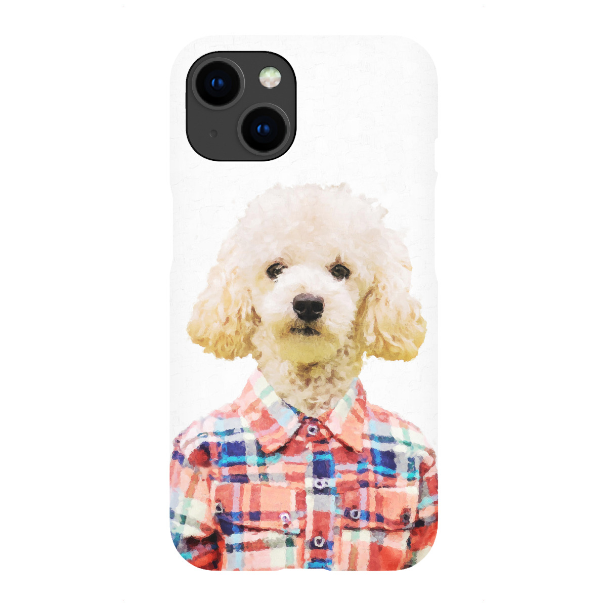 "Funny Poodle in red shirt"für iPhone - Premium-Case Handyhülle artboxONE