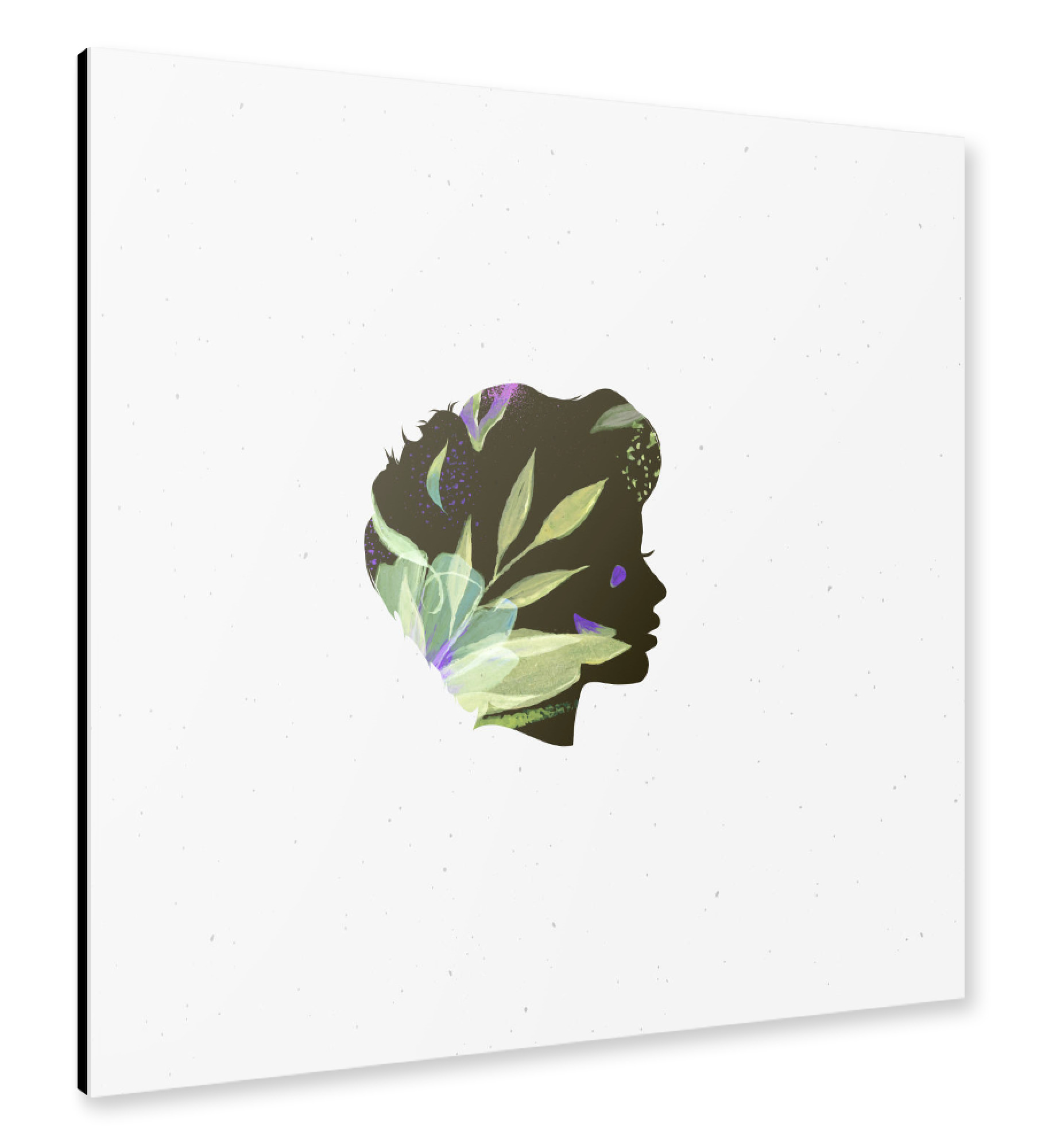 Alu-Dibond "Face silhouette nature" 30x30 cm artboxONE