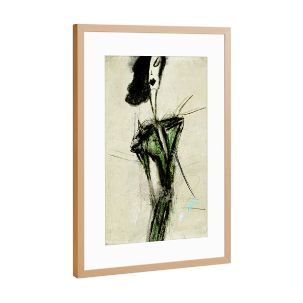 Poster mit Rahmen Kupfer "Elle disait" artboxONE - Abstrakt - Woman