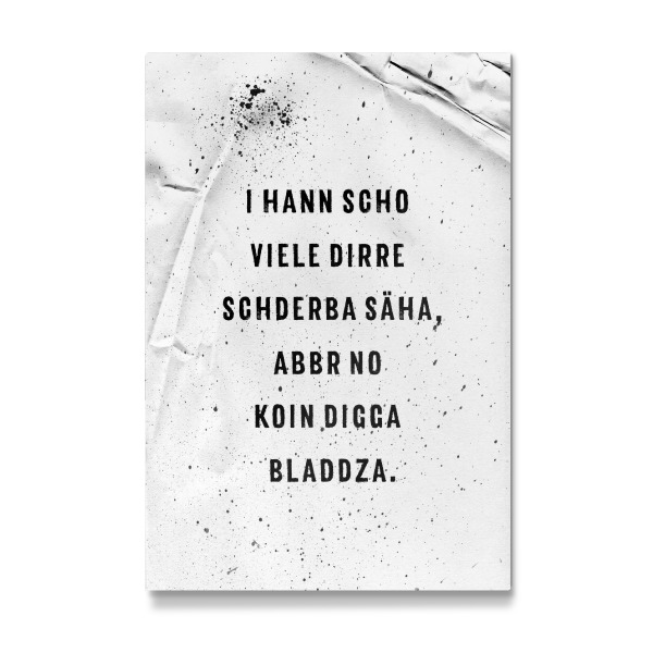 Galerie-Print "SCHWÄBISCH Trost an alle Beleibte" 30x20 cm artboxONE