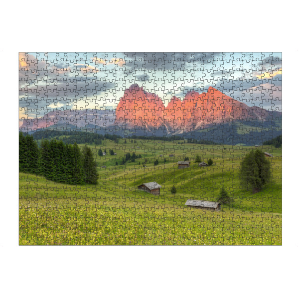 artboxONE Puzzle "Alpenglühen in den Dolomiten" artboxONE - Reise - Italien,Alpen,Ber - Bild italien