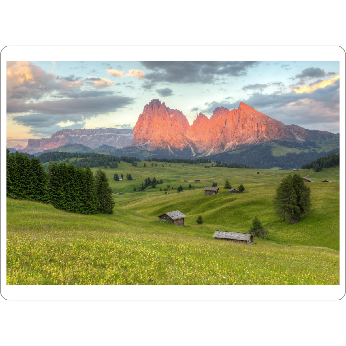 Tischset "Alpenglühen in den Dolomiten" artboxONE - Reise - Italien,Alpen,Ber - Bild italien