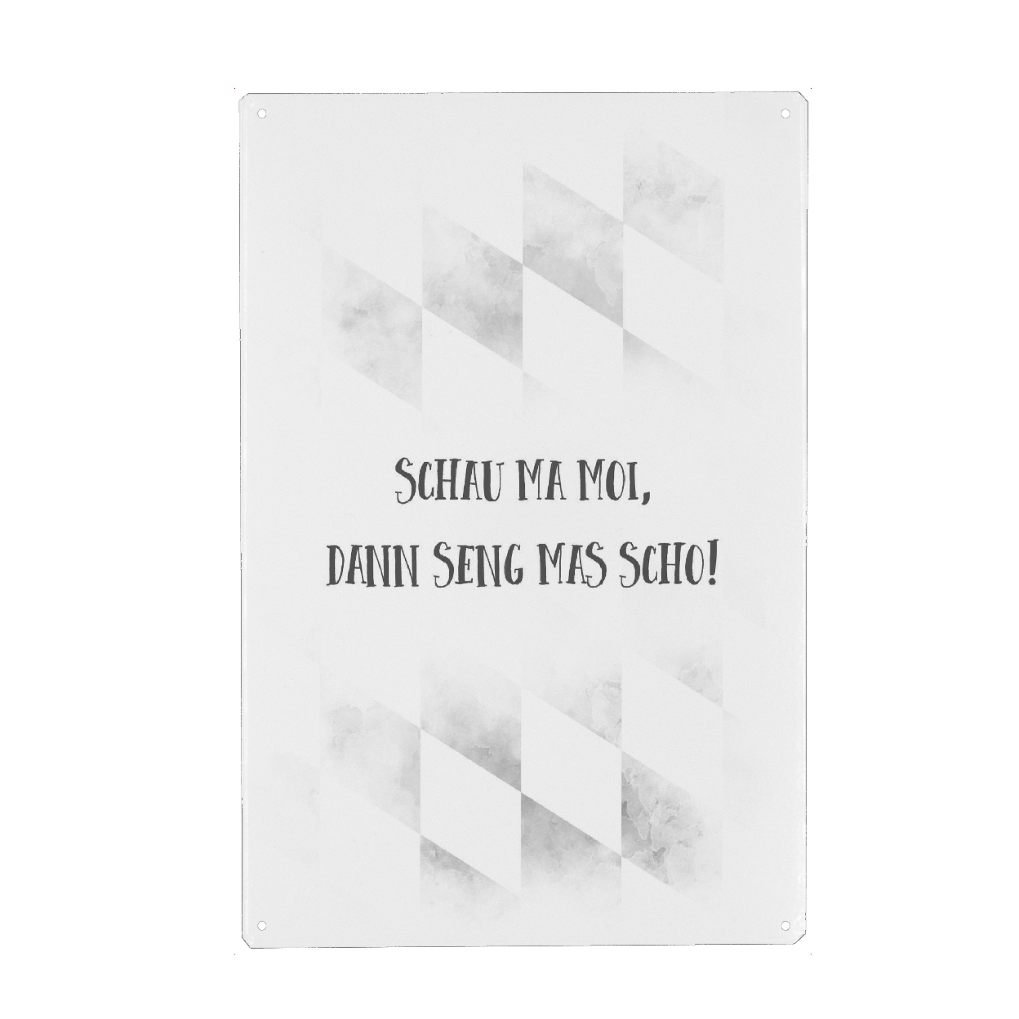 Holzbild "Bairisch SCHAU MA MOI" artboxONE - Typografie - Dialekt,Bayrisch