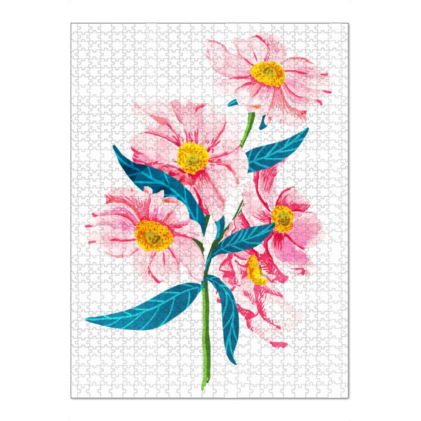 Puzzle Ravensburger "Pink Floral-II" artboxONE - Floral - Blume - Bild blume