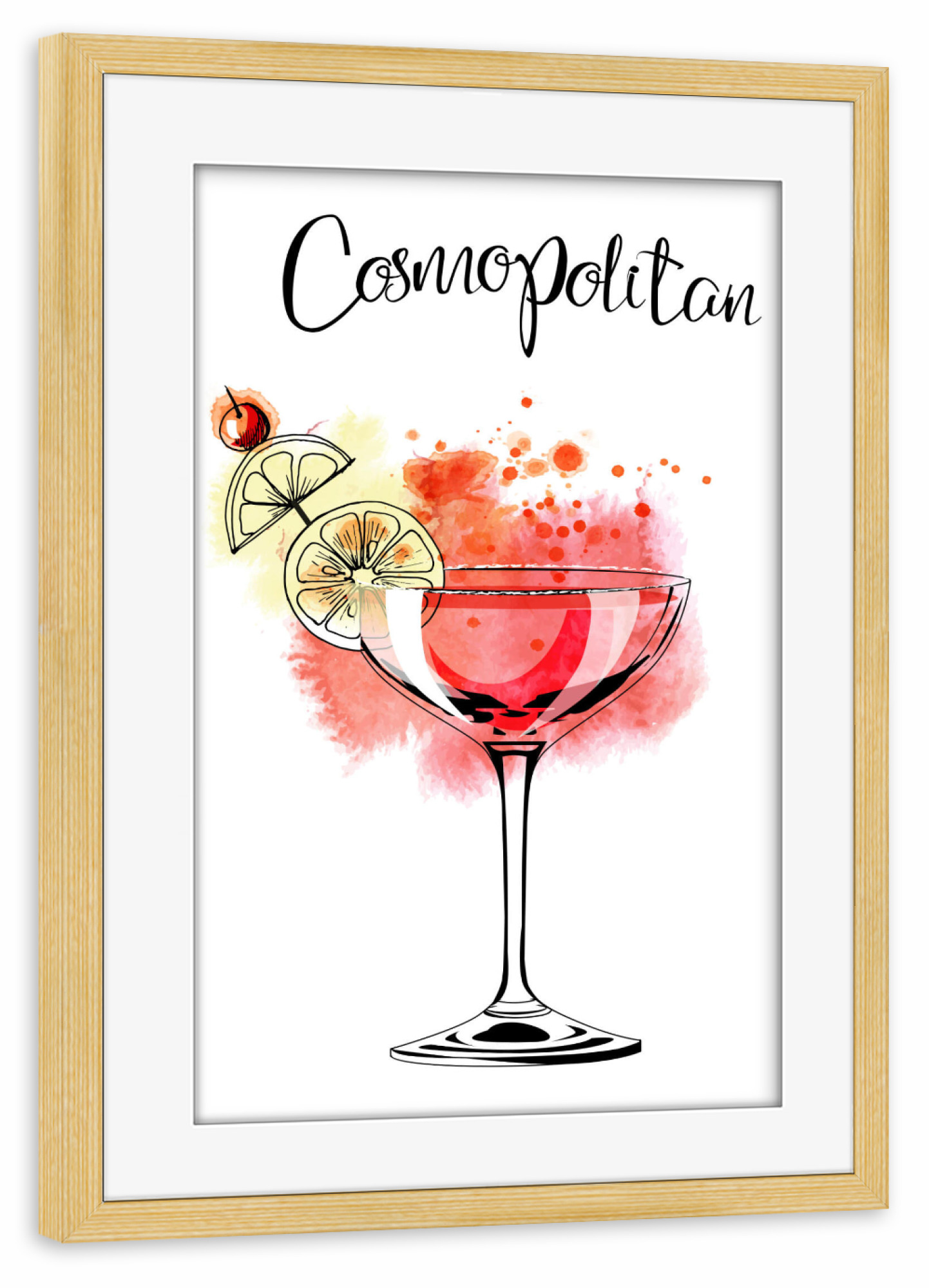 Poster mit Rahmen kiefer "Cosmopolitan cocktail" artboxONE - Essen & Trinken / Alkohol - Cosmopolitan,Cocktail